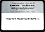 Code Card - Hisuian Electrode V Box - Pokémon