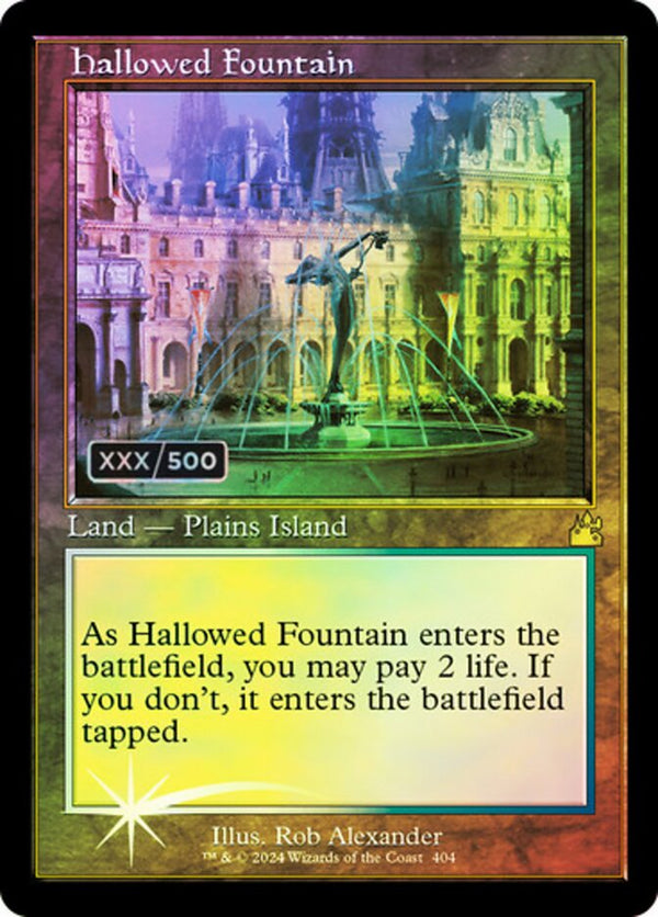 Hallowed Fountain (Retro Frame) (Serial Numbered) - Magic: The Gathering