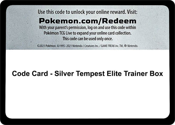 Code Card - Silver Tempest Elite Trainer Box - Pokémon