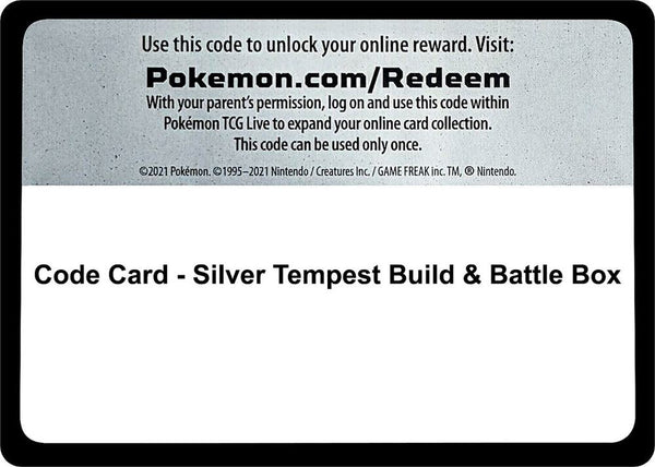 Code Card - Silver Tempest Build & Battle Box - Pokémon