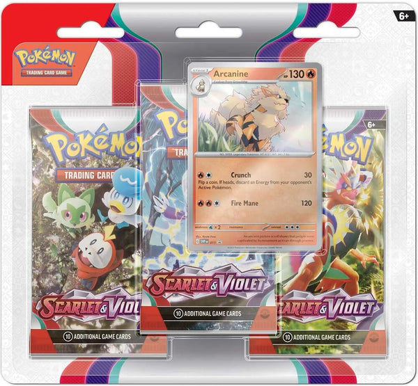 Scarlet & Violet 3 Pack Blister [Arcanine] - Pokémon