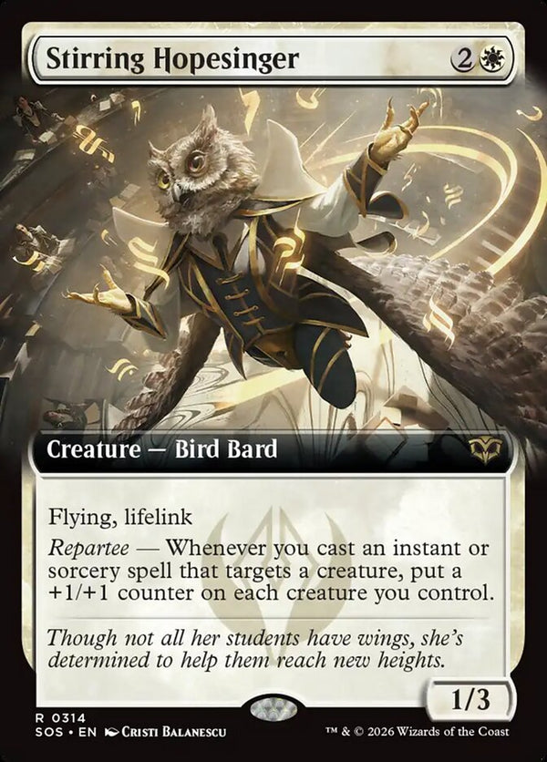 Stirring Hopesinger (Extended Art) (SOS 314) - Magic: The Gathering