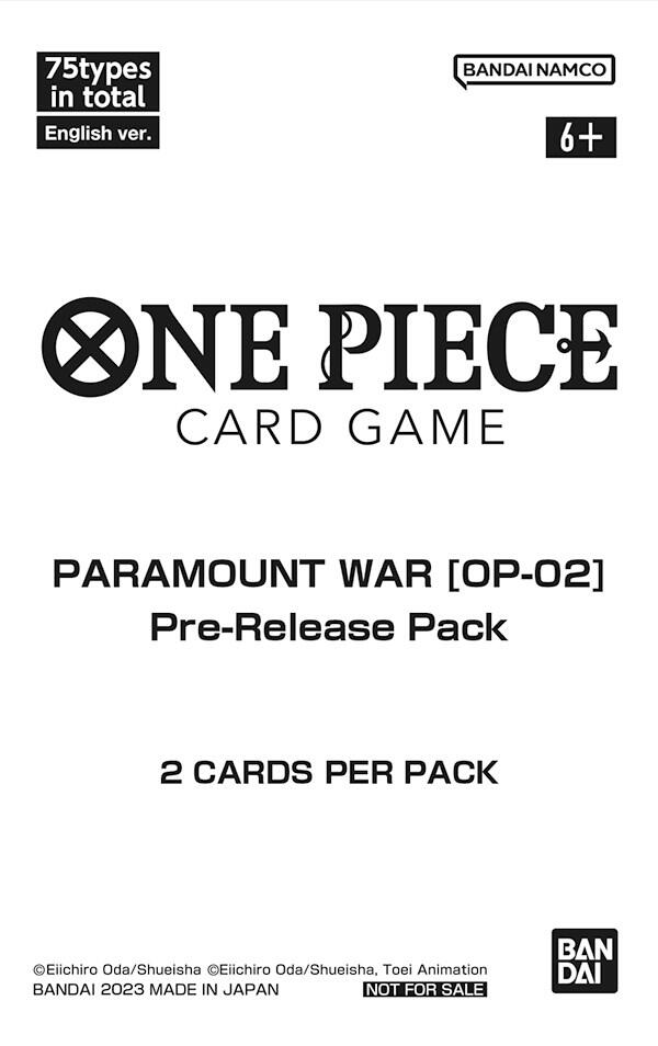 Paramount War - Pre-Release Pack - One Piece Card Game