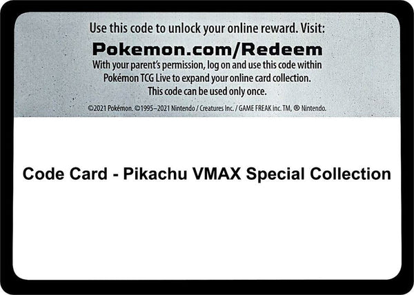 Code Card - Pikachu VMAX Special Collection - Pokémon