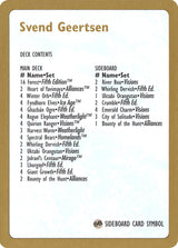 1997 Svend Geertsen Decklist Card - Magic: The Gathering