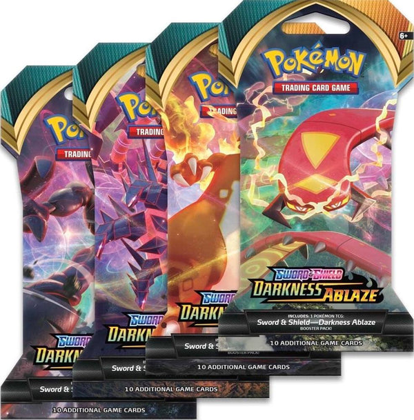 Darkness Ablaze Sleeved Booster Pack Art Bundle [Set of 4] - Pokémon