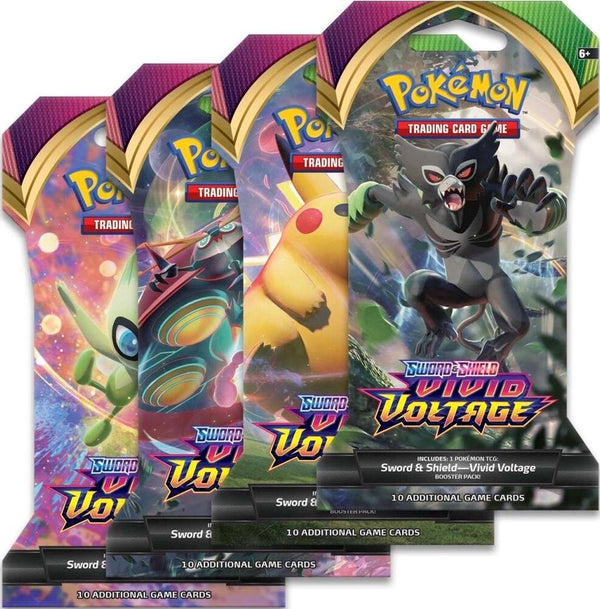 Vivid Voltage Sleeved Booster Pack Art Bundle [Set of 4] - Pokémon