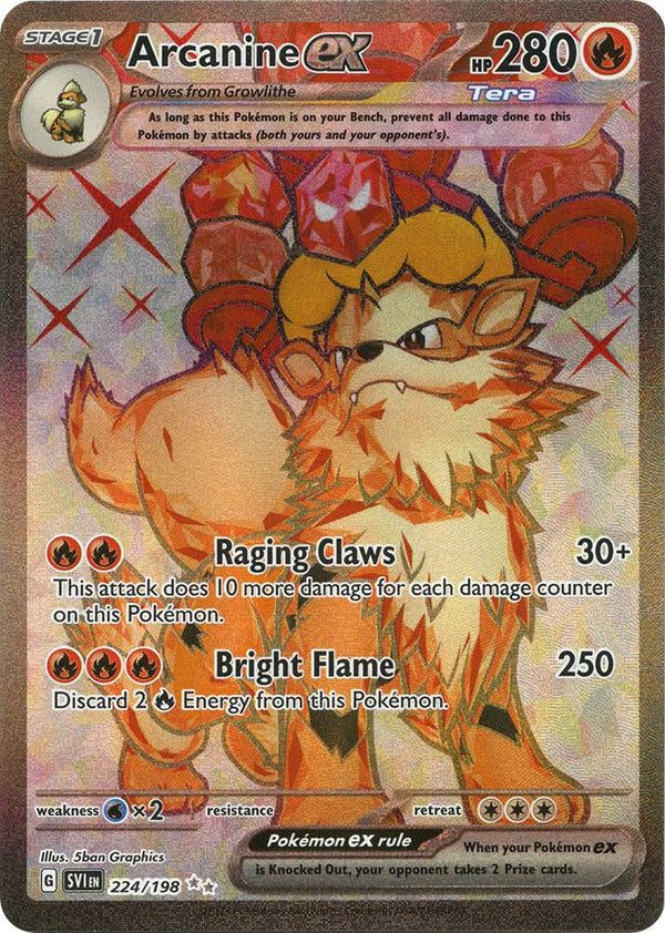 Arcanine ex - 224/198 - Pokémon