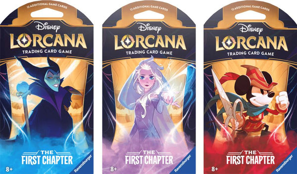 Disney Lorcana: The First Chapter Sleeved Booster Pack Art Bundle [Set of 3] - Disney Lorcana