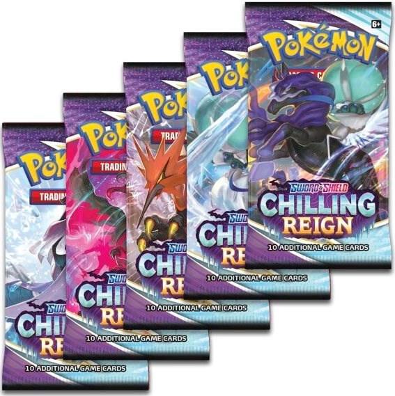 Chilling Reign Booster Pack Art Bundle [Set of 5] - Pokémon