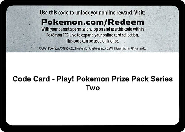 Code Card - Play! Pokemon Prize Pack Series Two - Pokémon