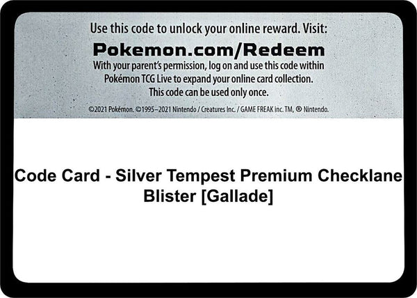 Code Card - Silver Tempest Premium Checklane Blister [Gallade] - Pokémon