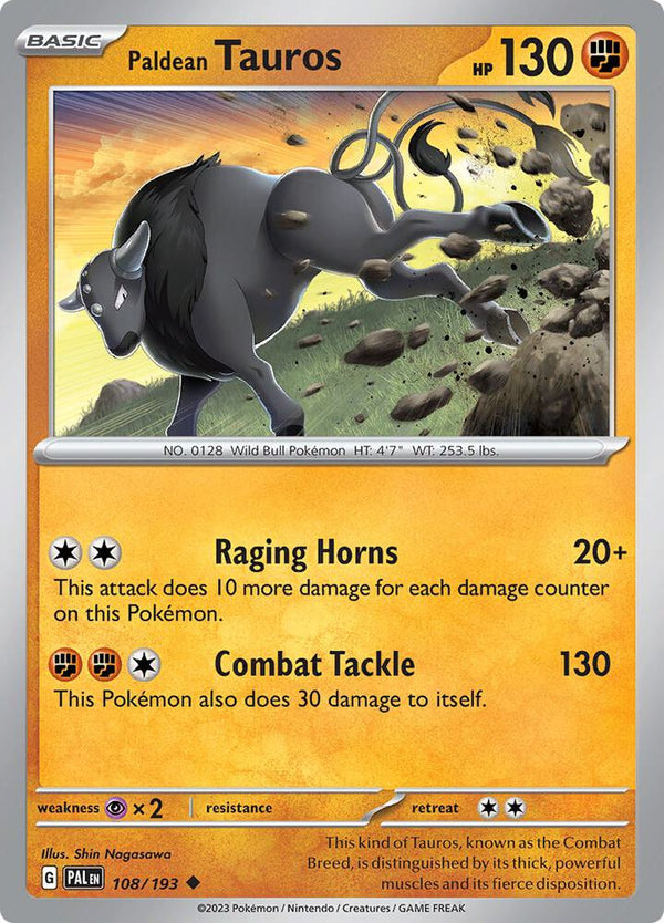 Paldean Tauros - 108/193 - Pokémon