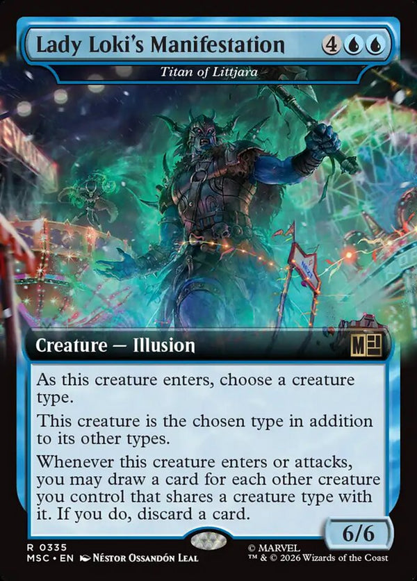 Lady Loki's Manifestation - Titan of Littjara (Extended Art) - Magic: The Gathering