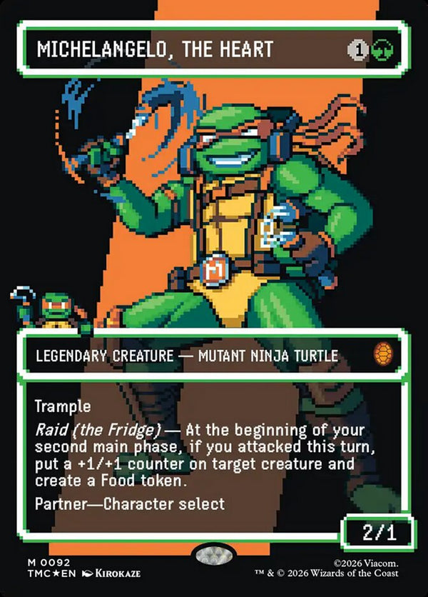 Michelangelo, the Heart (0092) (Borderless) (Surge Foil) - Magic: The Gathering