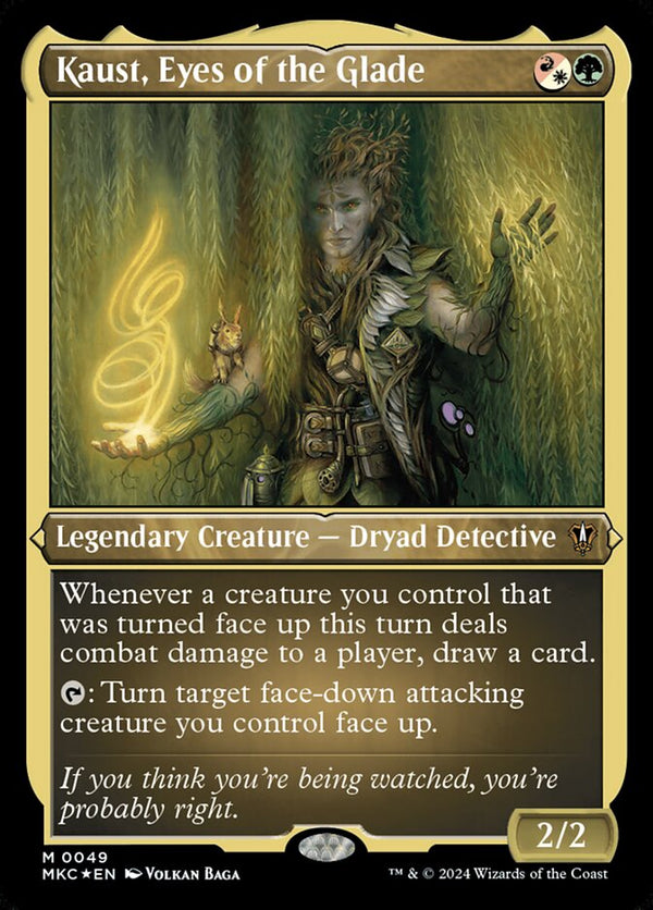 Kaust, Eyes of the Glade (Display Commander) - Thick Stock - Magic: The Gathering