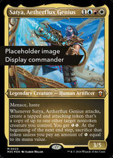 Satya, Aetherflux Genius (Display Commander) (Ripple Foil) - Thick Stock - Magic: The Gathering