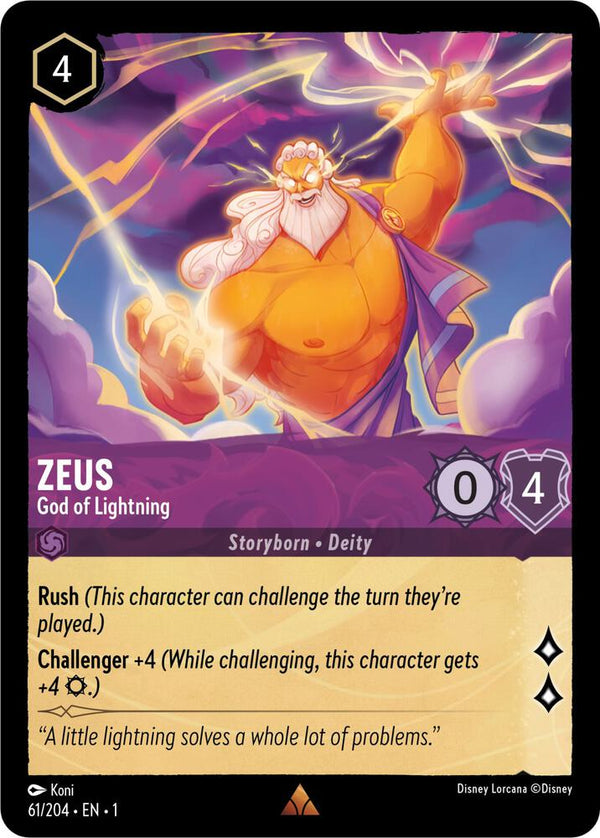 Zeus - God of Lightning - Disney Lorcana