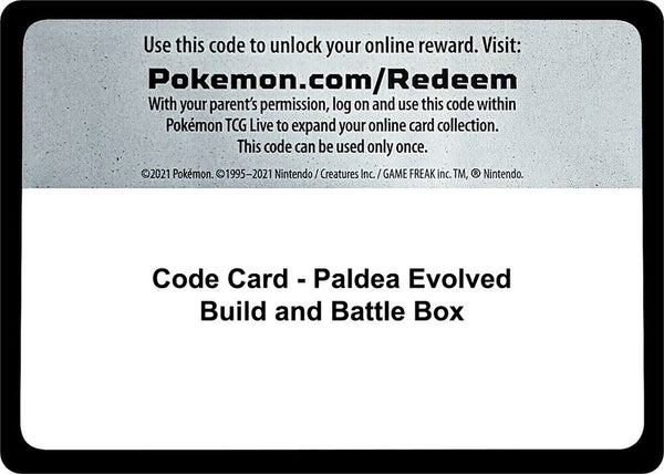 Code Card - Paldea Evolved Build and Battle Box - Pokémon
