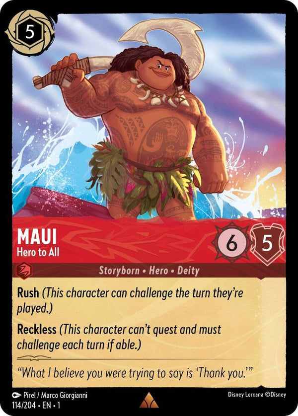 Maui - Hero to All - Disney Lorcana