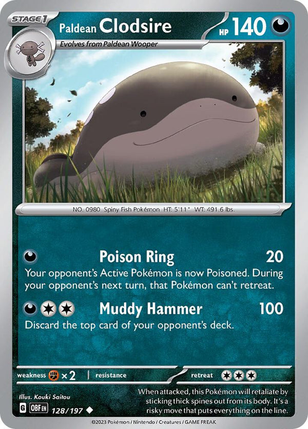 Paldean Clodsire - 128/197 - Pokémon