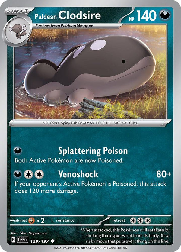 Paldean Clodsire - 129/197 - Pokémon