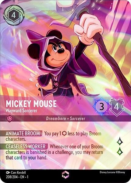 Mickey Mouse - Wayward Sorcerer (Enchanted) - Disney Lorcana