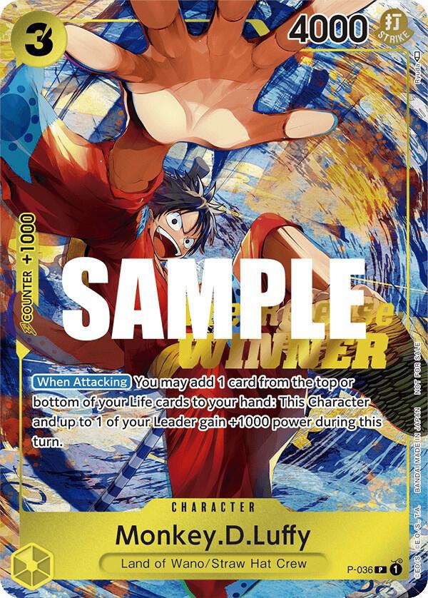 Monkey.D.Luffy (Pre-Release Tournament) (Winner) - One Piece Card Game