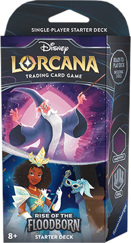 Disney Lorcana: Rise of the Floodborn Starter Deck (Amethyst & Steel) - Disney Lorcana