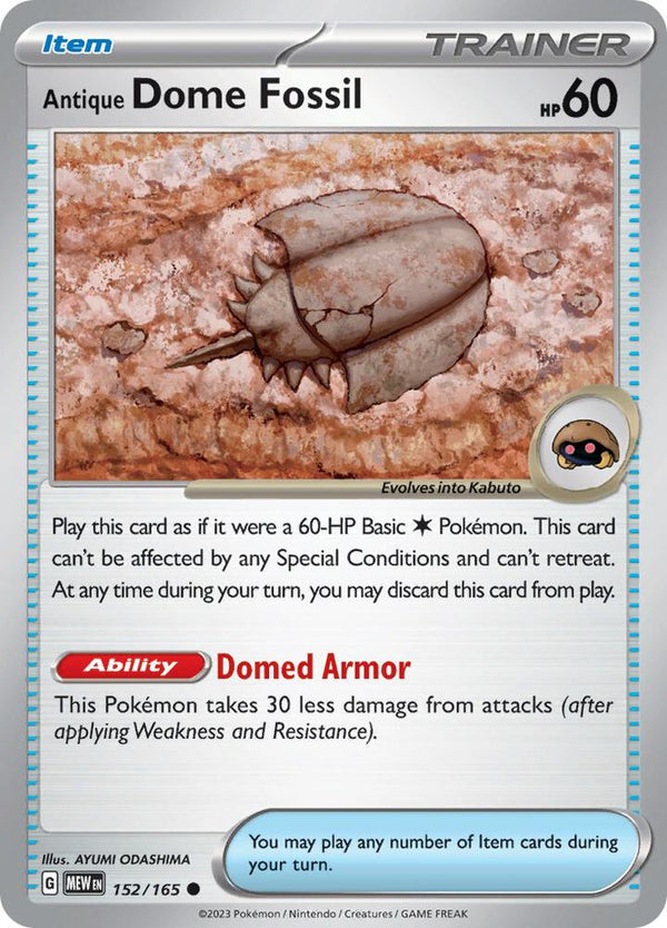 Antique Dome Fossil - Pokémon