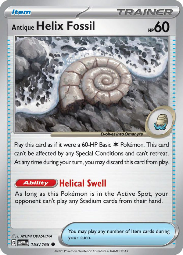 Antique Helix Fossil - Pokémon