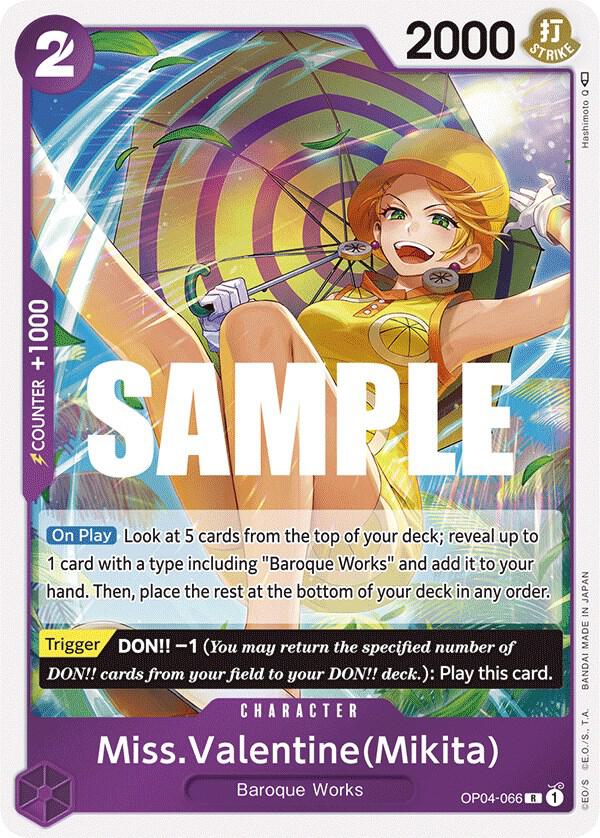Miss.Valentine(Mikita) - One Piece Card Game
