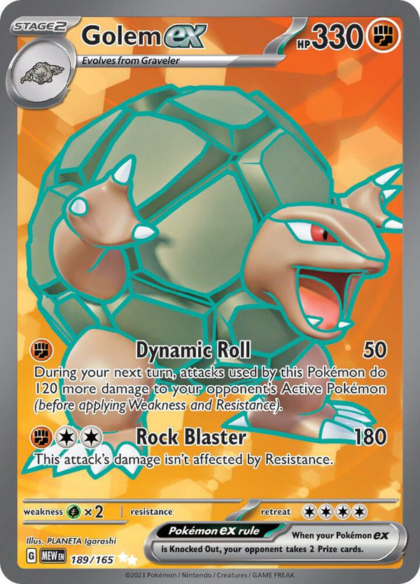 Golem ex - 189/165 - Pokémon