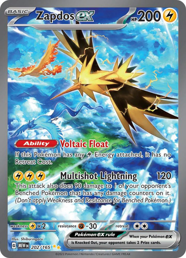 Zapdos ex - 202/165 - Pokémon