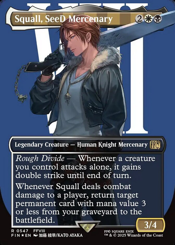 Squall, SeeD Mercenary (Borderless) (Surge Foil) - Magic: The Gathering