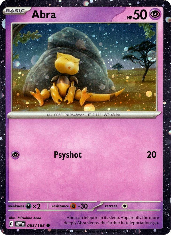 Abra - 063/165 (Cosmos Holo) - Pokémon