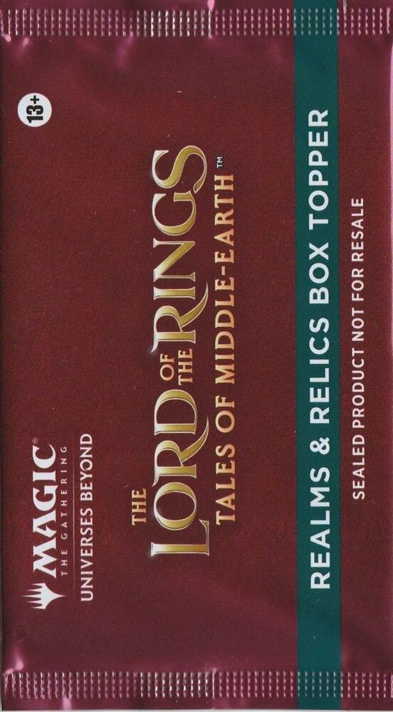 Universes Beyond: The Lord of the Rings: Tales of Middle-earth - Realms & Relics Box Topper Pack - Magic: The Gathering