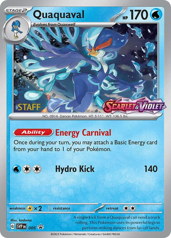 Quaquaval - 005 (Prerelease) [Staff] - Pokémon