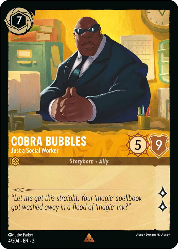 Cobra Bubbles - Just a Social Worker - Disney Lorcana