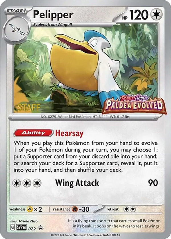 Pelipper - 022 (Prerelease) [Staff] - Pokémon