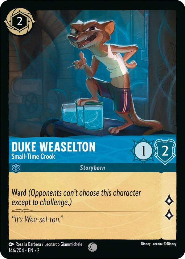 Duke Weaselton - Small-Time Crook - Disney Lorcana