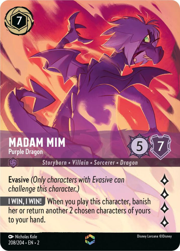 Madam Mim - Purple Dragon (Enchanted) - Disney Lorcana