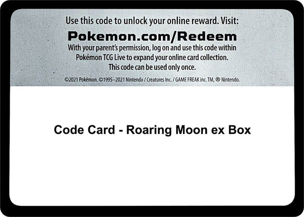 Code Card - Roaring Moon ex Box - Pokémon