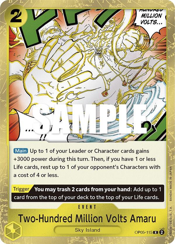 Two-Hundred Million Volts Amaru - One Piece Card Game