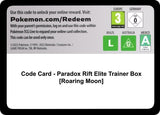 Code Card - Paradox Rift Elite Trainer Box [Roaring Moon] - Pokémon
