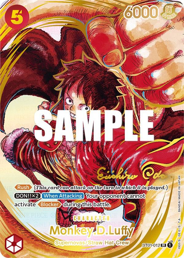 Monkey.D.Luffy (012) (Alternate Art) (Gold-Stamped Signature) - One Piece Card Game