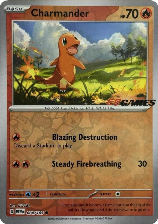 Charmander - 004/165 (EBGames Exclusive) - Pokémon