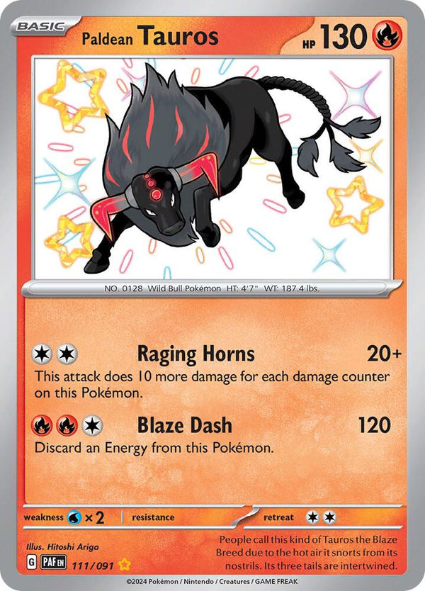 Paldean Tauros - 111/091 - Pokémon