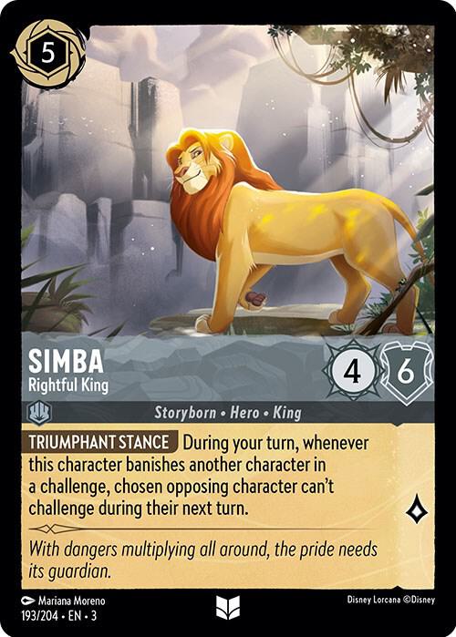 Simba - Rightful King - Disney Lorcana