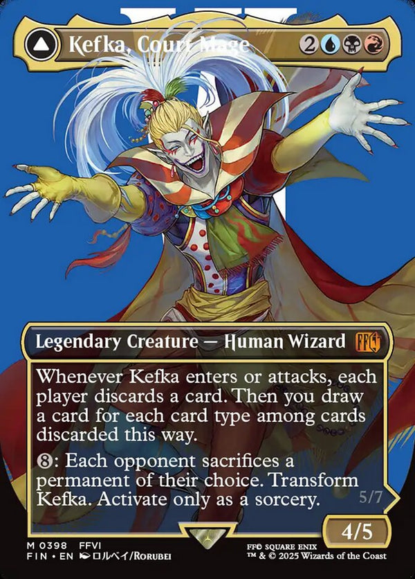 Kefka, Court Mage (0398) (Borderless) - Magic: The Gathering
